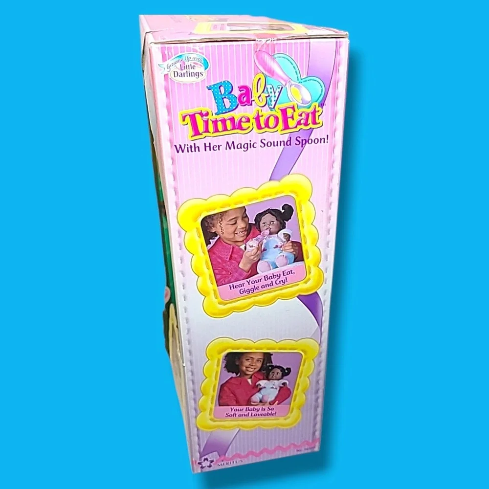 Vintage Meritus Little Darlings Baby Time To Eat Doll NOS NIB Magic Spoon Sound
